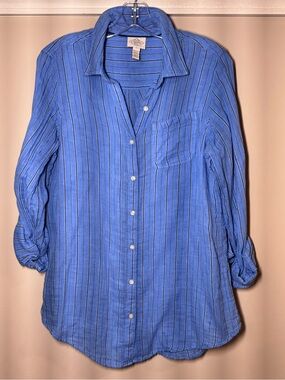 St. John's Bay Blue Striped Casual Shirt